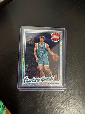 Topps Kon Knueppel Hornets Teal and White Rookie Card Back
